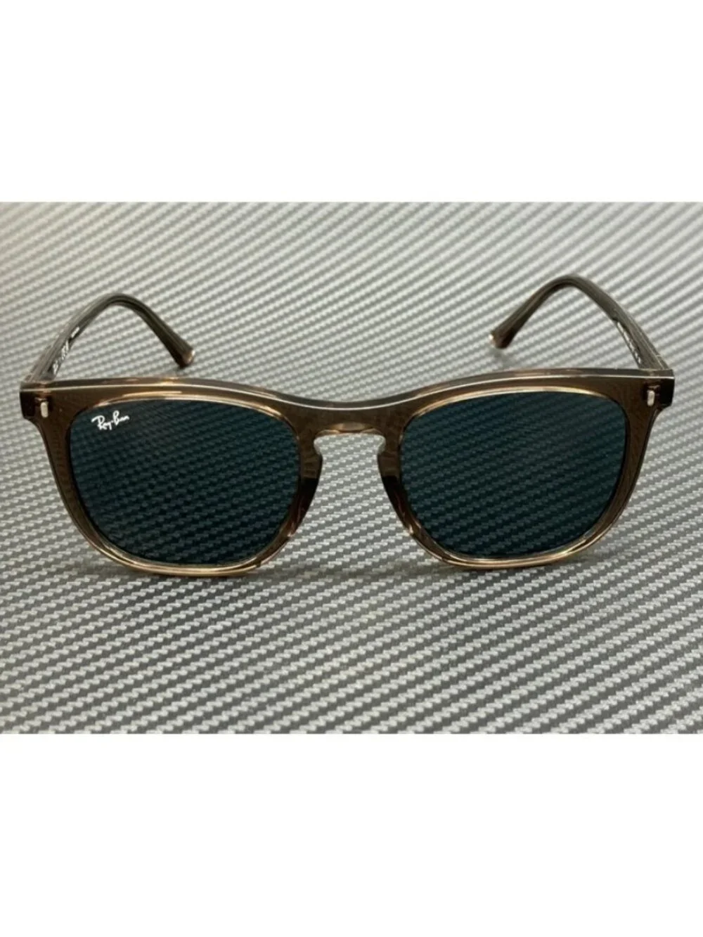 New Blue Men Transparent Brown Sunglasses 53-21-145